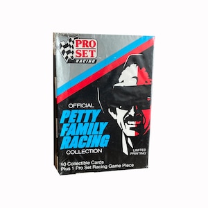offizielles Petty Family Racing Box-Set mit 50 Vintage-Sammelkarten. Pro Set 1991. Richard Petty.