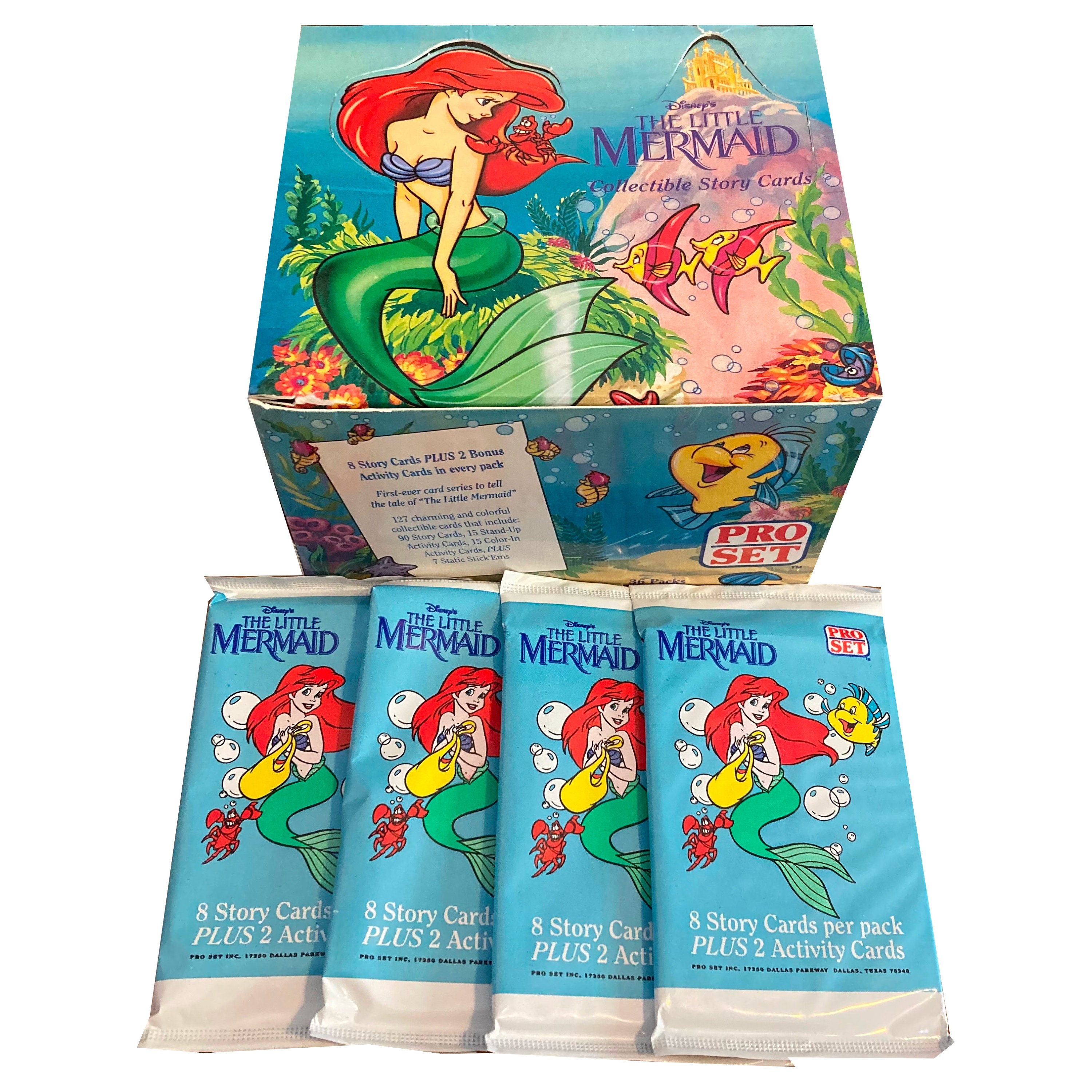 4 Packs of Disney's the Little Mermaid Trading Cards. Each Pack