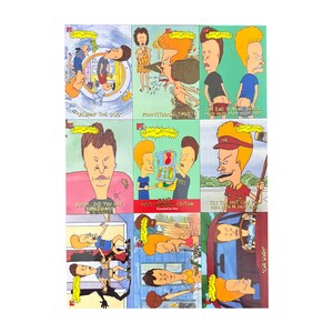 Beavis and Butthead ungeschnittener 9er Promobogen. Von Fleer im Jahr 1994 herausgebracht, um für die bevorstehende Veröffentlichung der Sammelkarten zu werben.