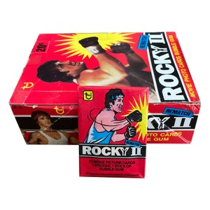 Rocky II Wachspackung in sehr gutem Zustand. Schöne Ergänzung zu jeder Sammlung! Topps 1979. Rocky 2.