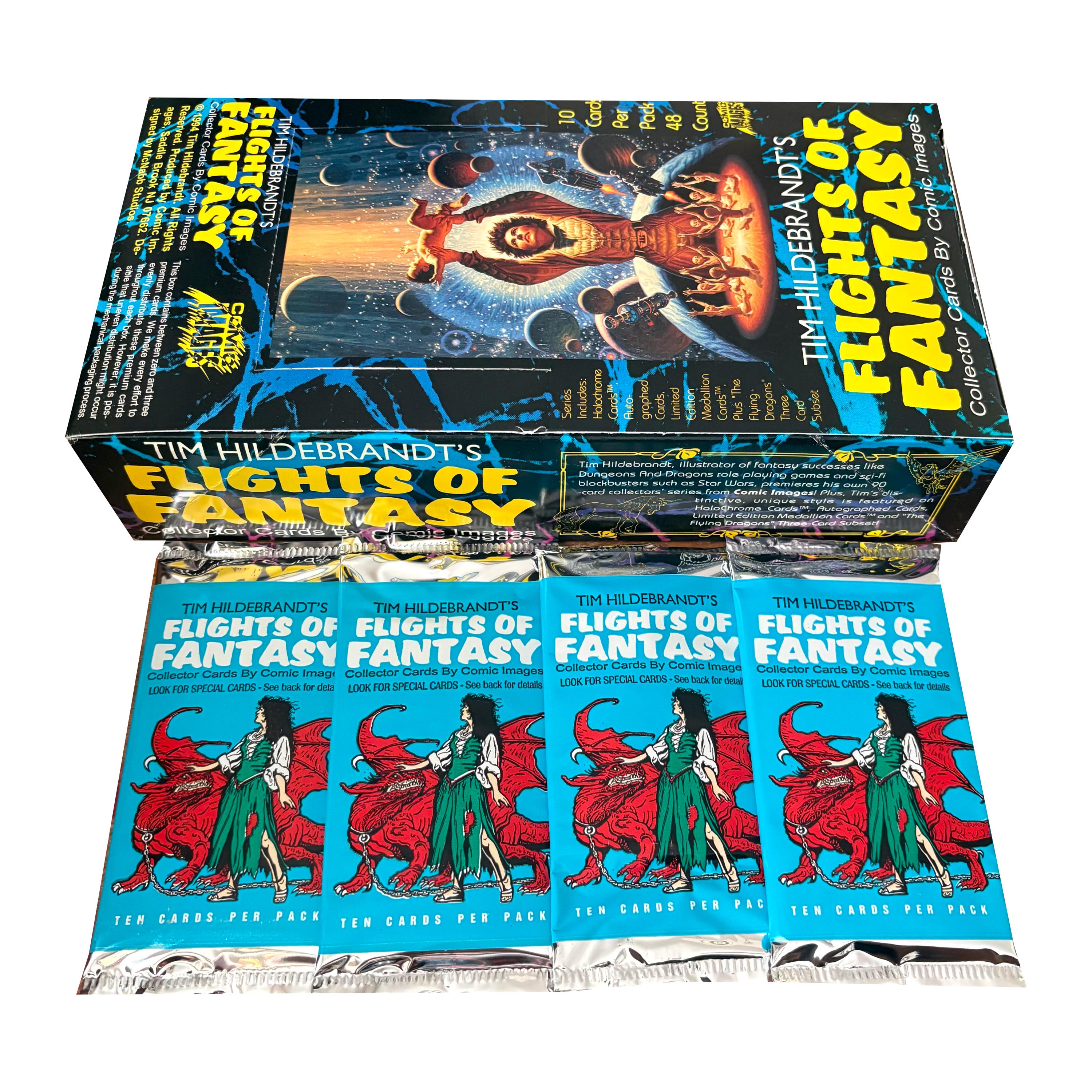 4 Packs of Tim Hildebrandt's Flights of Fantasy Vintage Trading