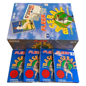 4 Packungen von 1993 Fleer Baseball Karten Serie 1. Sammle sie alle! MLB