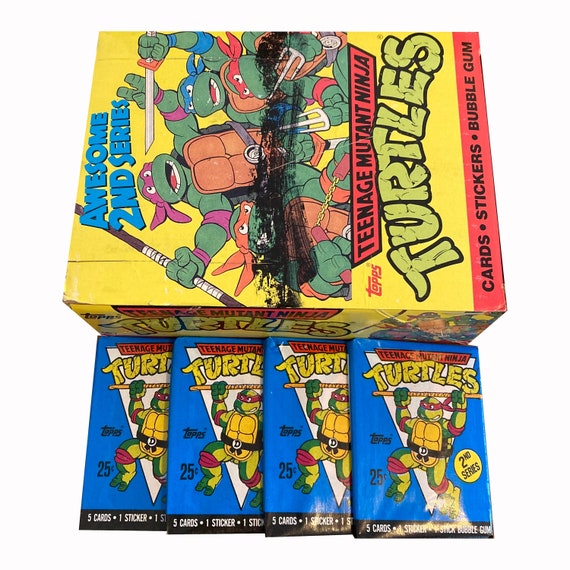 4 Packs of Teenage Mutant Ninja Turtles Series 2 Vintage Trading