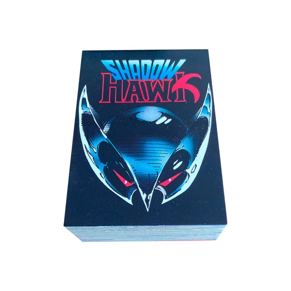 Shadowhawk complete set of 90 vintage trading cards in excellent condition. Released by Comic Images in 1992. Jim Valentino.