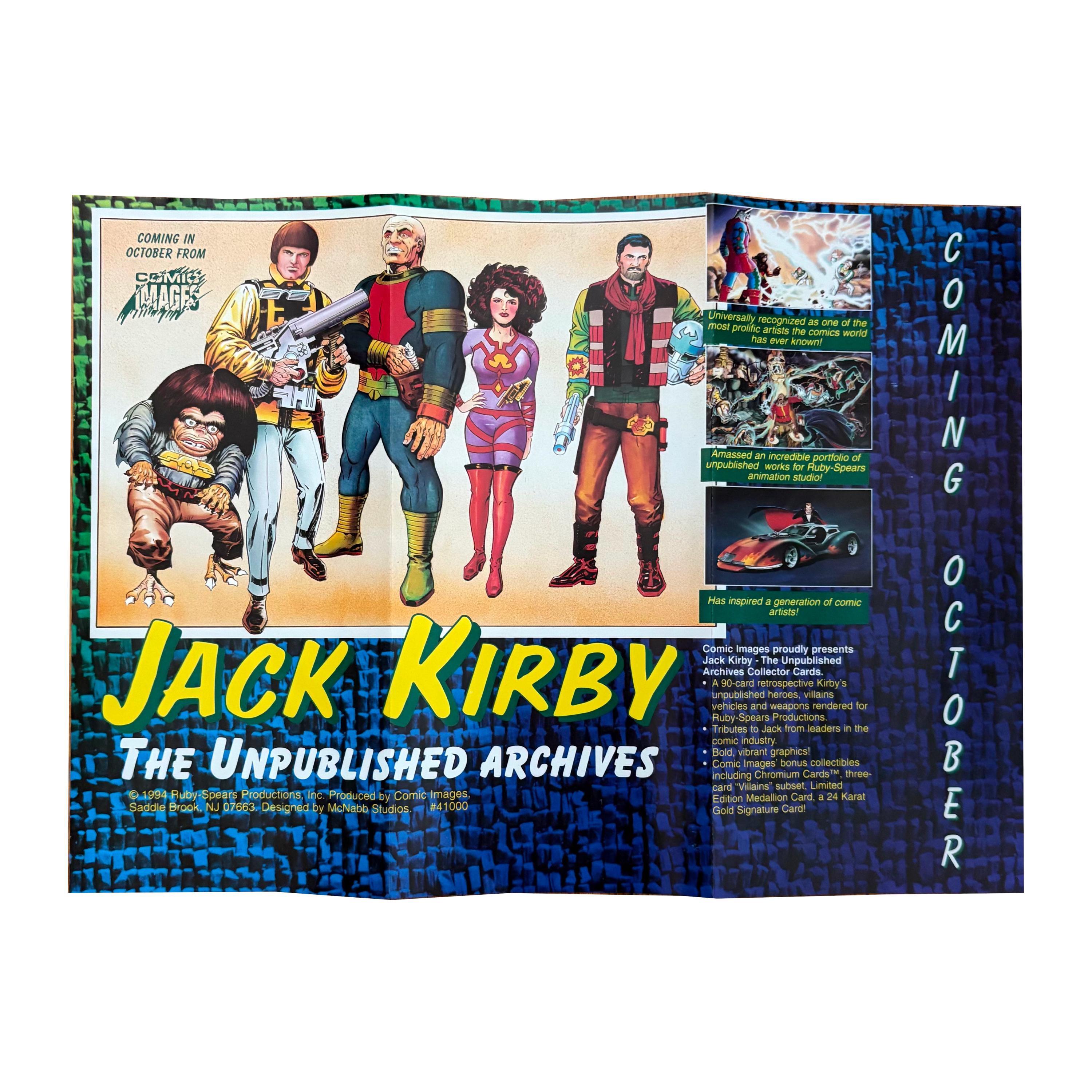 Promo Poster for Jack Kirby the Unpublished Archives Vintage