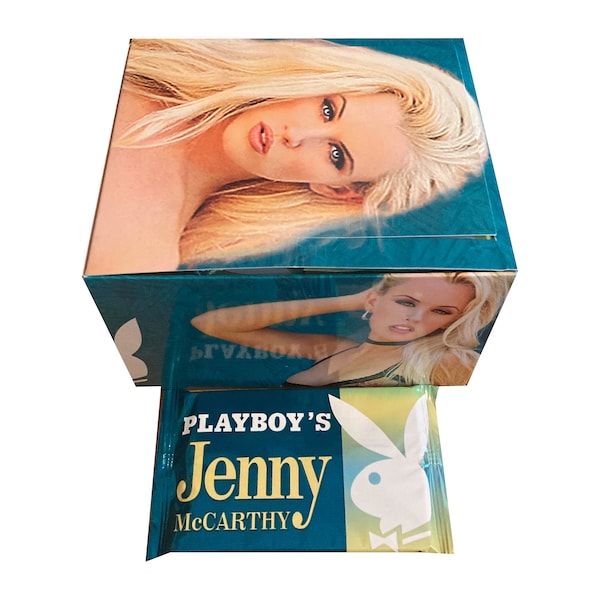 1 pack of Playboy's Jenny McCarthy vintage collector cards. 10 cards per pack. Randomly inserted chase cards. Paradigm Sales 1998. Rare!