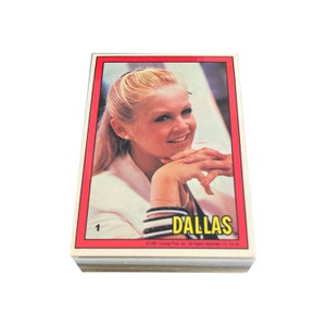 Dallas (tv-programma) complete set van 56 vintage ruilkaarten in uitstekende staat. Donruss 1981. JR Ewing.