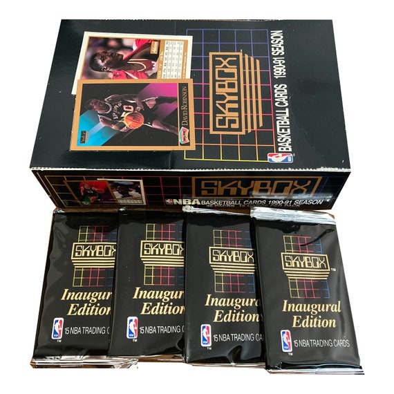 4 Packs of 1990-1991 Skybox Vintage Basketball Cards