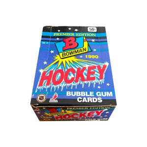 Full box of 1990 Bowman NHL Hockey vintage picture cards. 36 packs of 15 cards. Topps 1990. Collect them all! Lots of classic NHL stars!