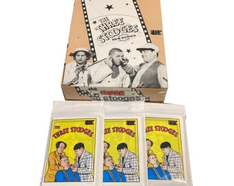 3 packs of The Three Stooges series 2 vintage trading cards. FTCC 1985. Moe Larry Curly! Nyuk nyuk nyuk!