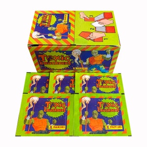 5 packs of Toxic Crusaders vintage album stickers. 6 stickers per pack. Released by Panini in 1991. Troma. Toxie! Toxic Avenger.
