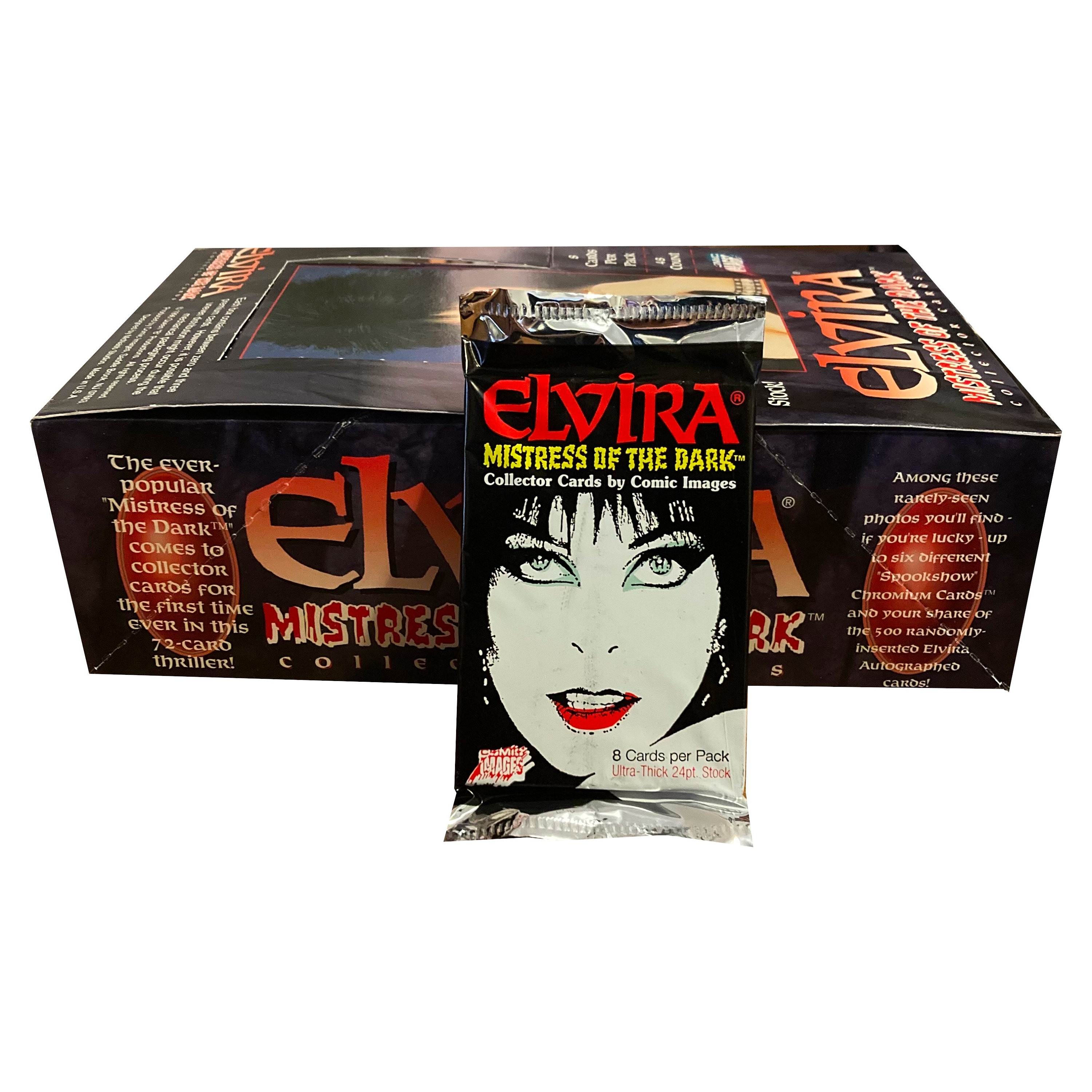 1 Pack of Elvira Mistress of the Dark Vintage Trading Cards. 7