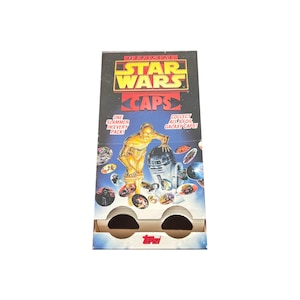 LEGE vintage verkoopdoos van Star Wars Caps. Mooie stevige doos in uitstekende algehele staat. Mooi displaystuk. Topps Ierland 1995.