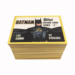 Batman série 2 conjunto completo de 132 cards colecionáveis vintage em excelente estado (sem adesivos). Topps 1989. Batman! Coringa! Vicki Vale!