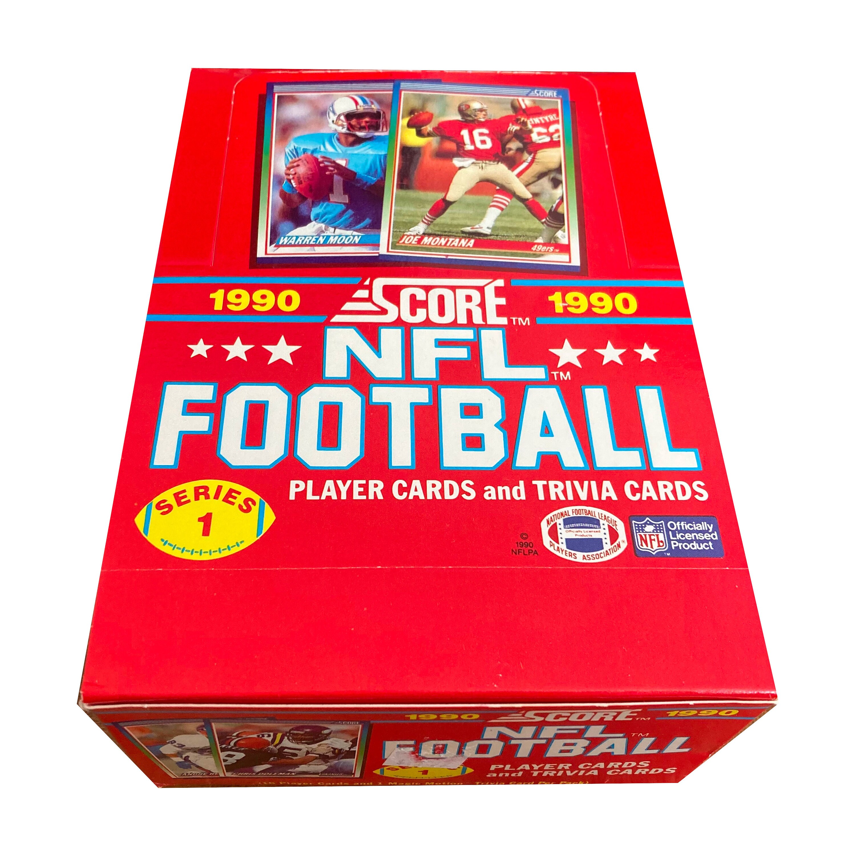Full Box of 1990 Score NFL Football Cards. Series 1. 36 Packs, 16