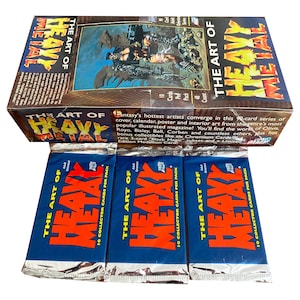 3 Packungen The Art of Heavy Metal Sammelkarten. Kunst aus dem Fantasy-Magazin für Erwachsene. 10 Karten/Packung. Bilder aus dem Comic 1995.
