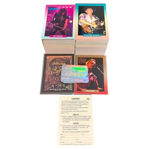 Rock Cards complete set van 288 vintage trading cards + 16 stickers in uitstekende staat + vele extra's.  Brockum 1991. Enorme set!