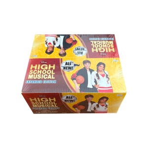 Factory sealed box of High School Musical Expanded Ed. card & sticker packs. 24 packs of 4 cards + 3 stickers. Random inserts! Made by Topps