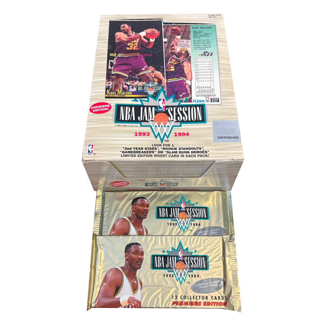2 Packs of 1993-1994 NBA Jam Session Vintage Oversize NBA Basketball ...