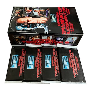 4 paquets de cartes à collectionner de films vintage Terminator 2. 12 cartes par paquet. Collectionnez les 140 ! Impel 1991. T2. Arnold Schwarzenegger.