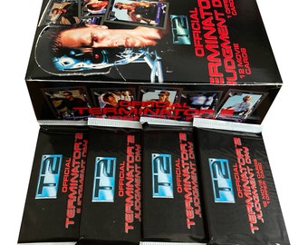 4 packs of Terminator 2 vintage movie trading cards. 12 cards per pack. Collect all 140! Impel 1991. T2. Arnold Schwarzenegger.