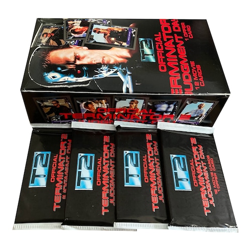4 Packs of Terminator 2 Vintage Movie Trading Cards. 12 Cards per
