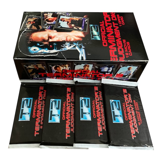 4 Packs of Terminator 2 Vintage Movie Trading Cards. 12 Cards per