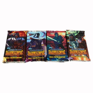 1 pacote de cartões colecionáveis vintage Star Wars Shadows Of the Empire. Você escolhe o estilo do wrapper. Topps 1996. Pintado por Greg e Tim Hildebrandt!