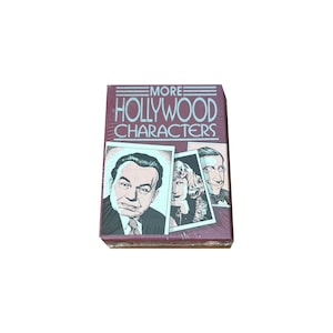 More Hollywood Characters sealed boxed set of 36 vintage trading cards. 36 illustrated cards of Hollywood history! Kitchen Sink Press 1992.