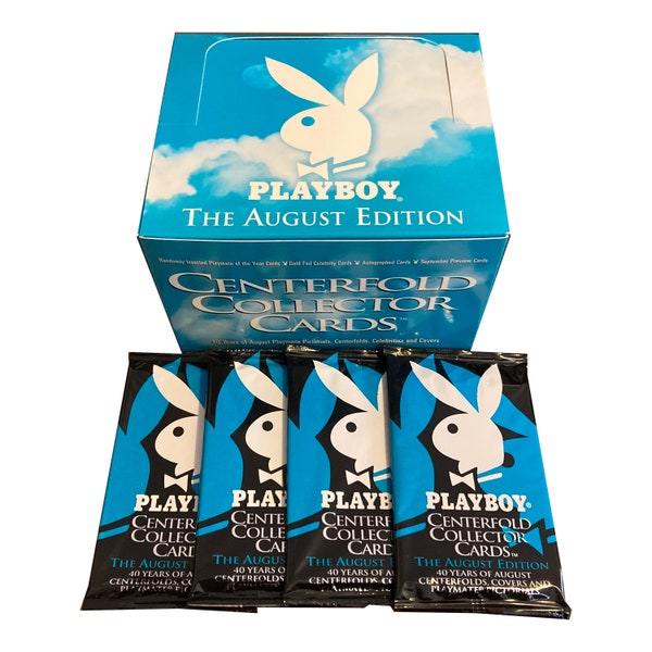 4 packs of Playboy Centerfold Collector Cards - August Edition. 40 years of centerfolds, covers and playmate pictorials. Sports Time 1997
