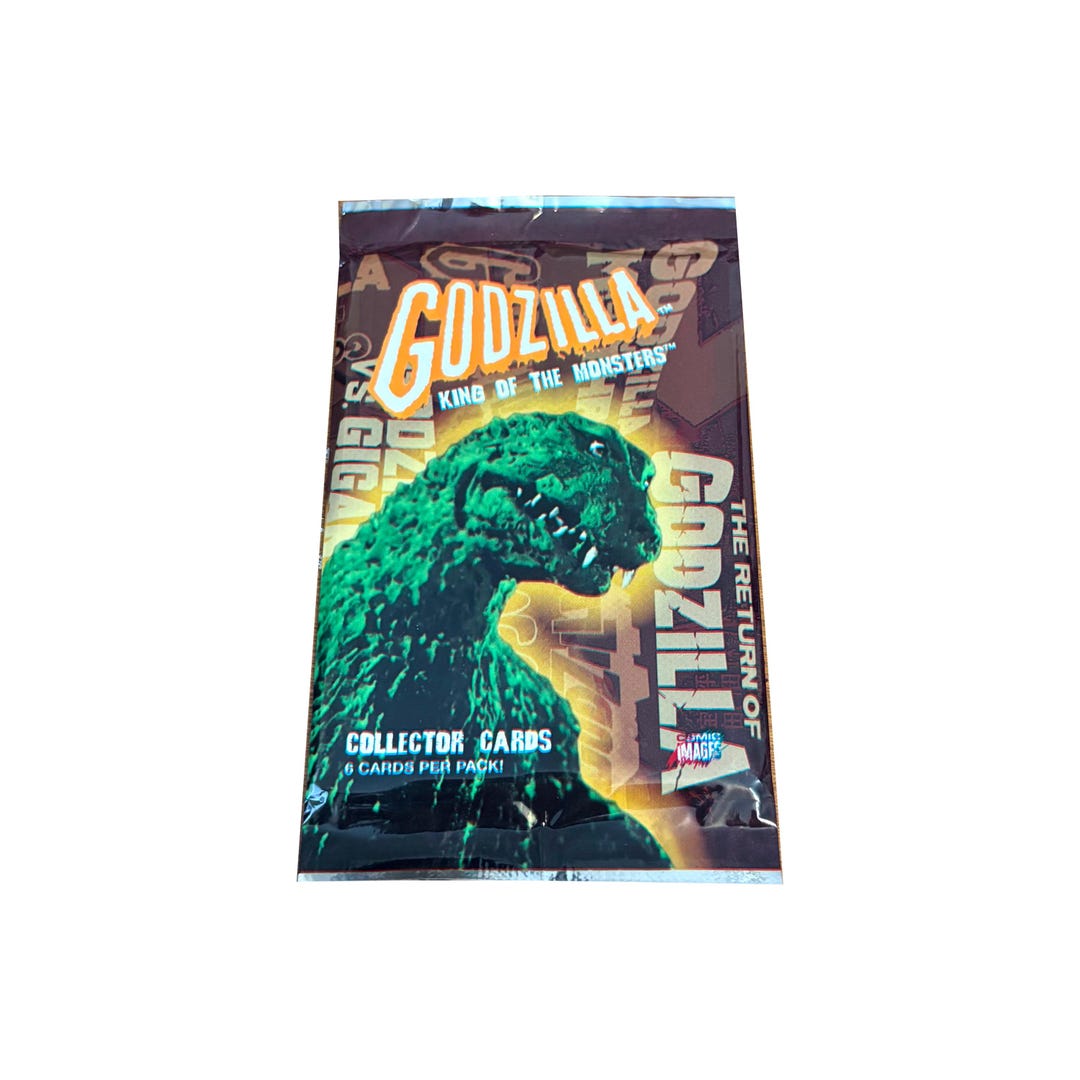 1 Pack of Godzilla King of the Monsters Vintage Trading Cards. 6
