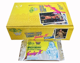 1 pack of The History of Wrestlemania series 2 vintage WWF cards. 15 cards per pack. Classic 1990. Hulk Hogan! Randy Macho Man Savage! Rare!