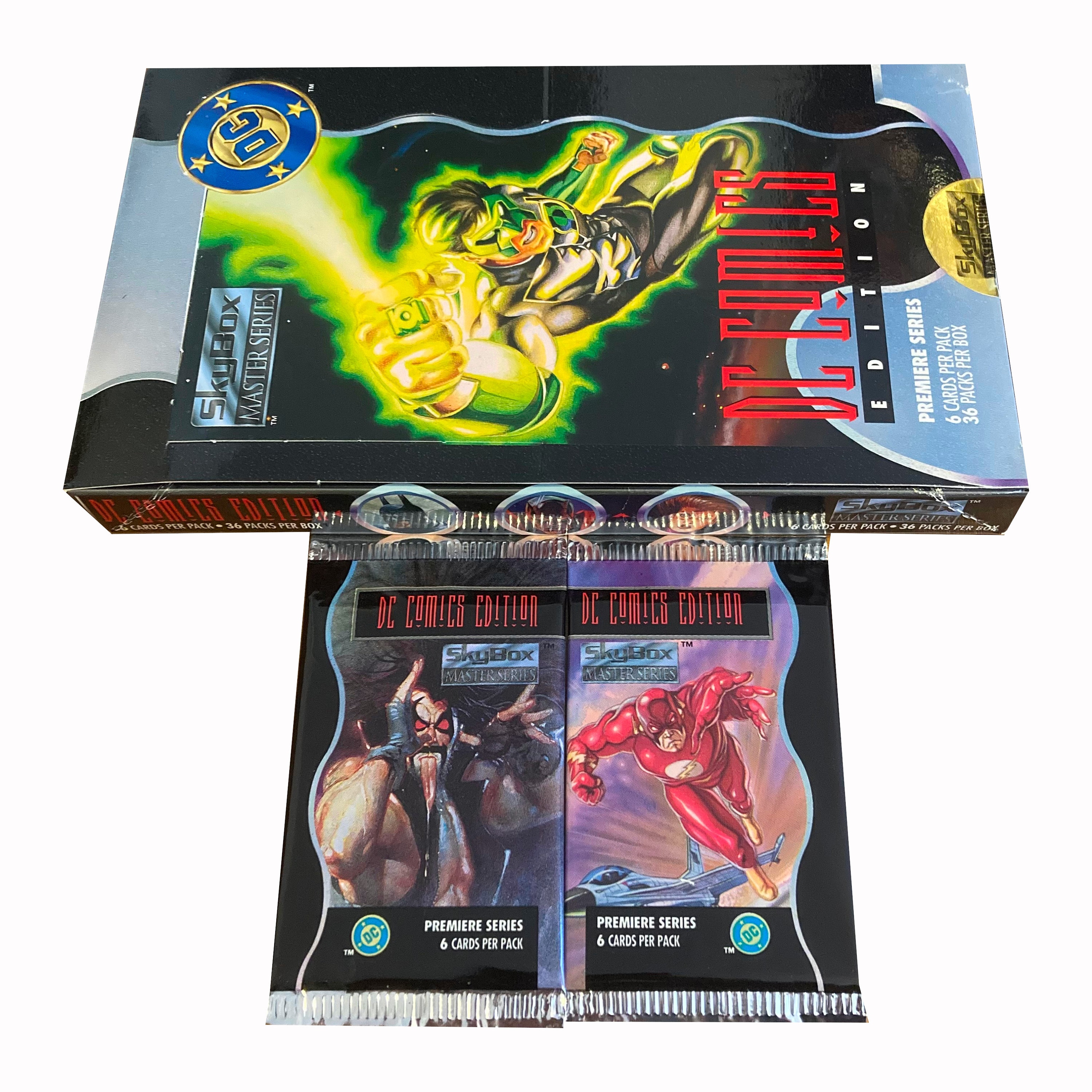 DC Comics Edition トレーディングカード 1994年製 2 Packs of DC Comics Master Series Vintage Trading Cards. 6 Cards