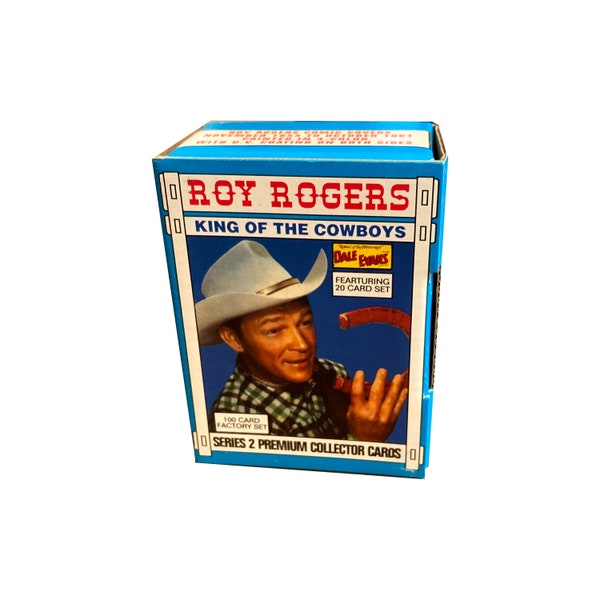 Roy Rogers King Of the Cowboys Series 2 complete boxed set of 100 vintage trading cards. Comic covers from Nov. 1953- Oct. 1961 in 4-color.