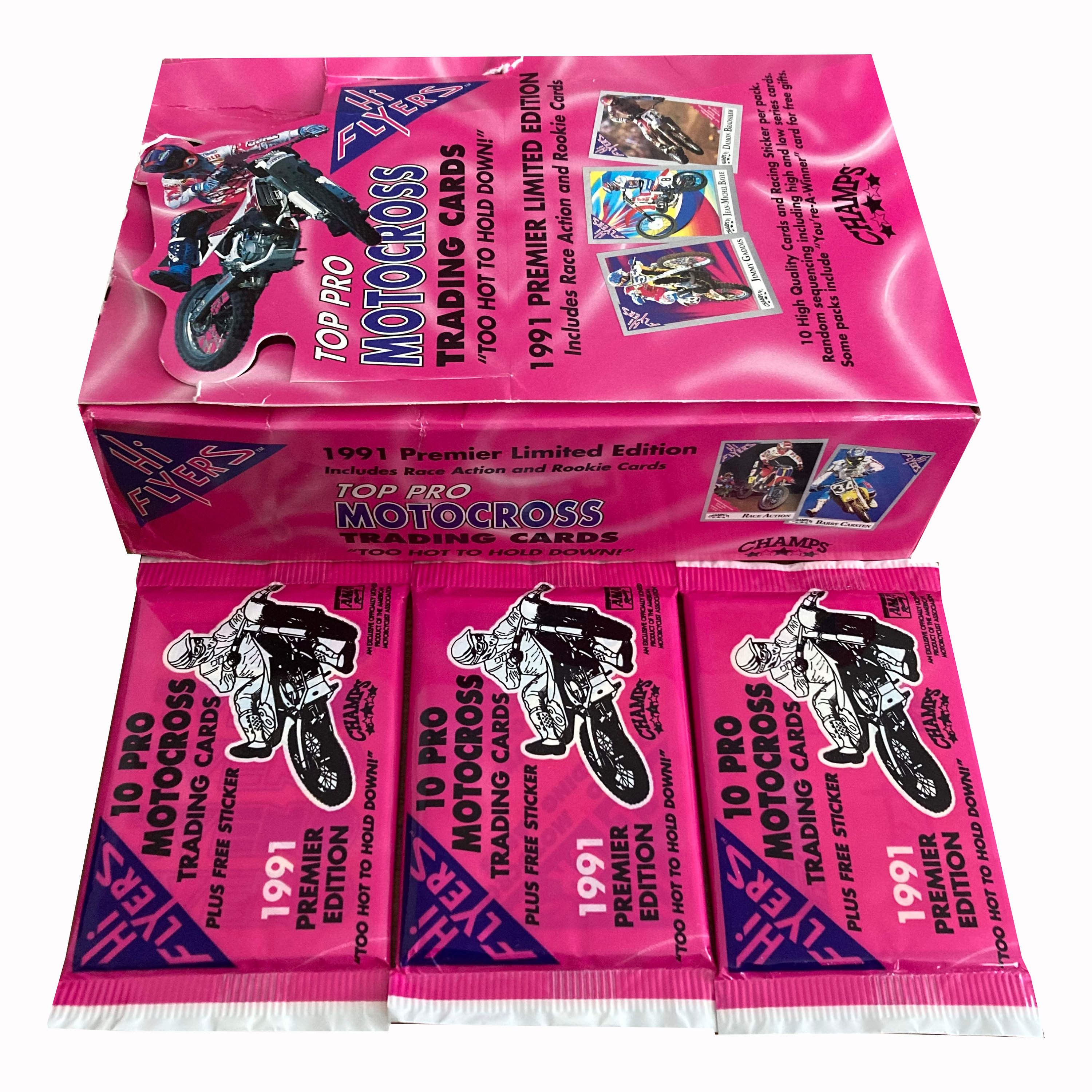 3 Packs of Hi Flyers Top Pro Motocross Series 1 Vintage Trading