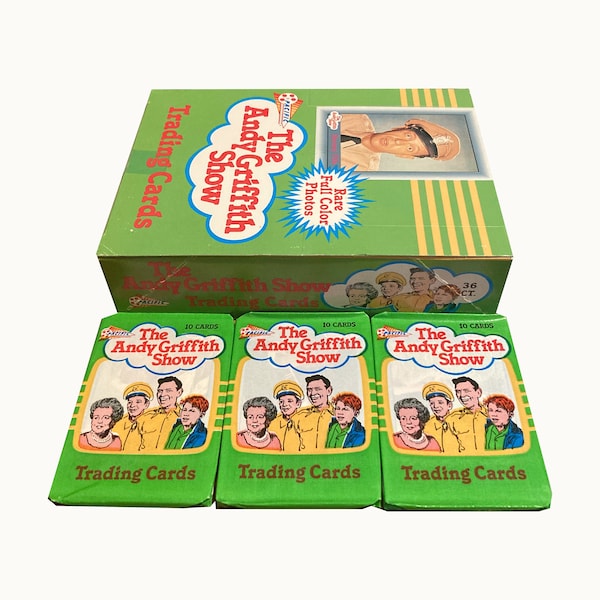 3 packs of The Andy Griffith Show vintage trading cards. Series 1. 10 cards per pack. Pacific Trading Cards 1990. Rare full color photos!