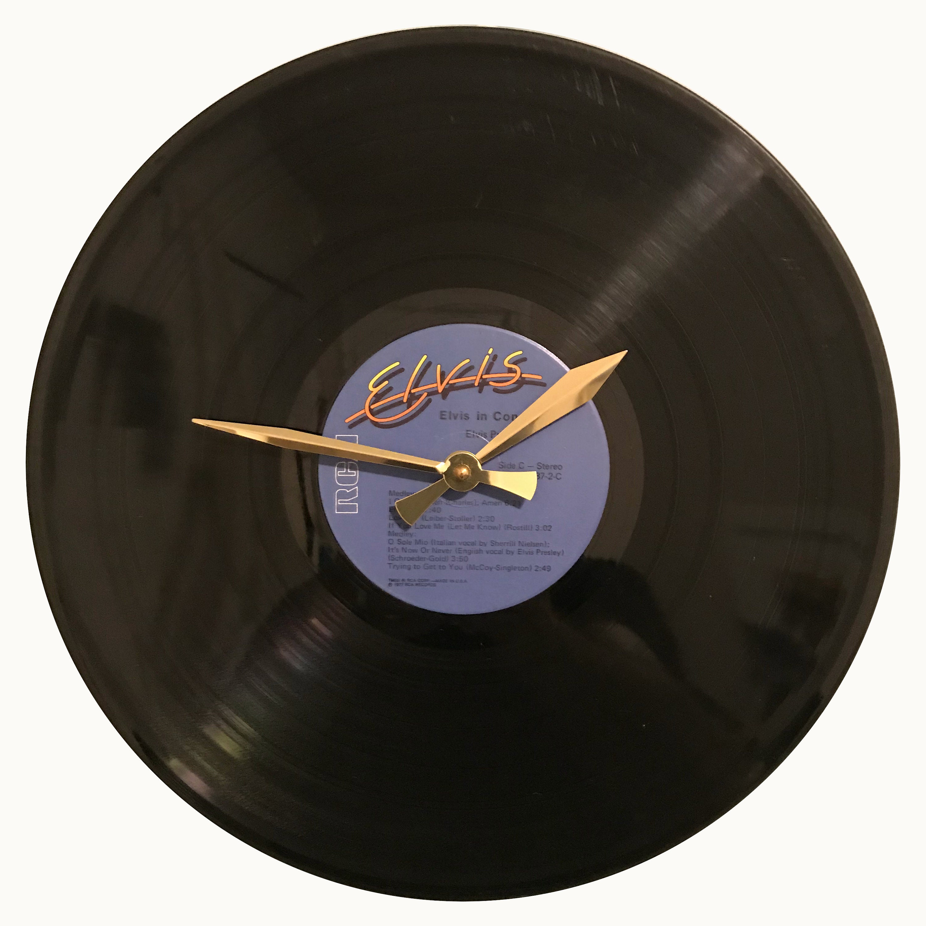 Elvis Presley record clock Vintage vinyl Elvis record Etsy