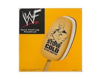 Unique WWE + Stone Cold Steve Austin collector's item! Authentic vintage ice cream truck decal. High quality unused decal measuring 6" x 6".