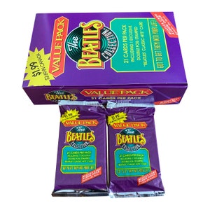 2 Jumbo Packs von Sammelkarten der Beatles-Sammlung. 21 Karten pro Packung. Erschienen 1993. Musst sie in dein Leben!