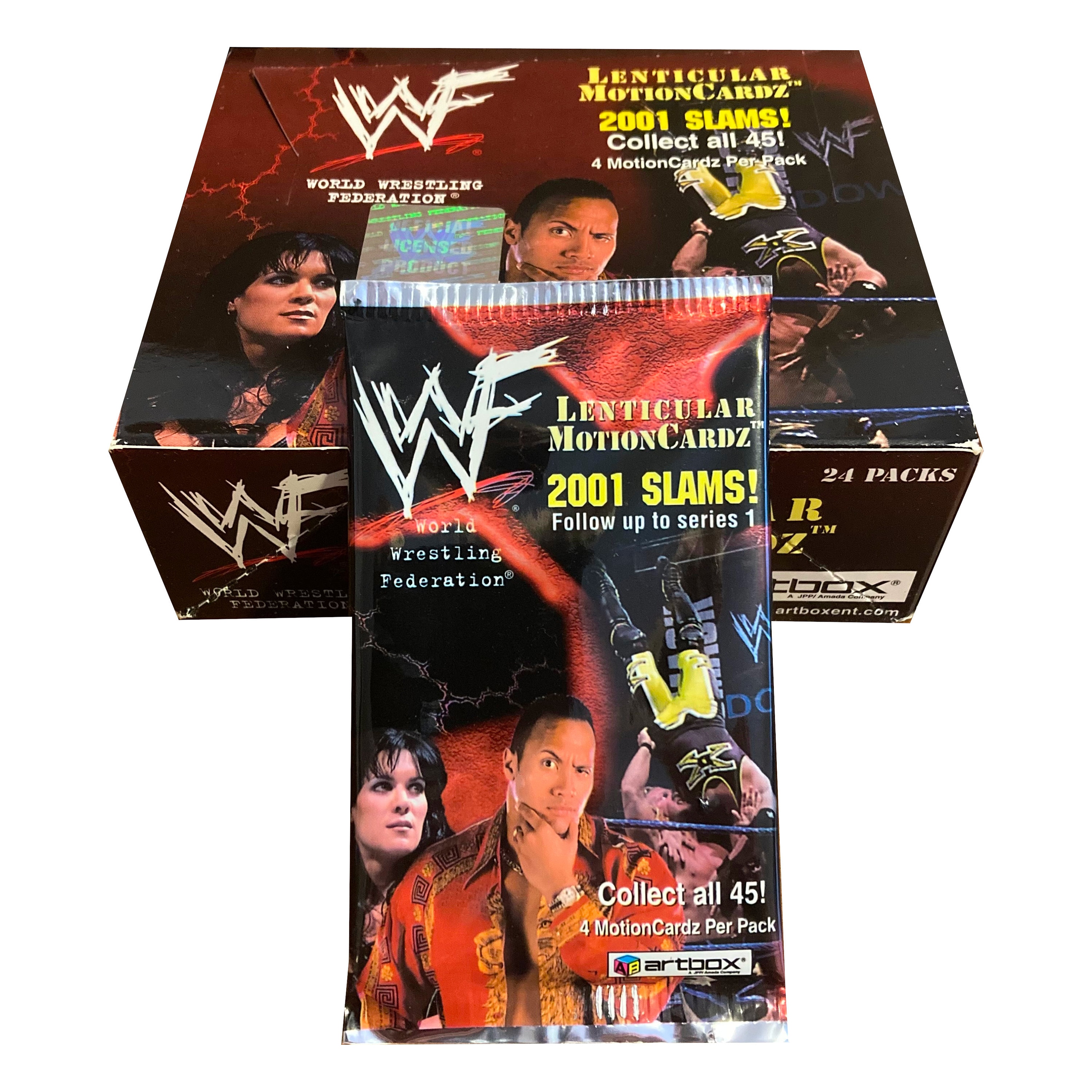 1 Pack of WWF Lenticular Motioncardz 2001 Slams! Vintage Wrestling