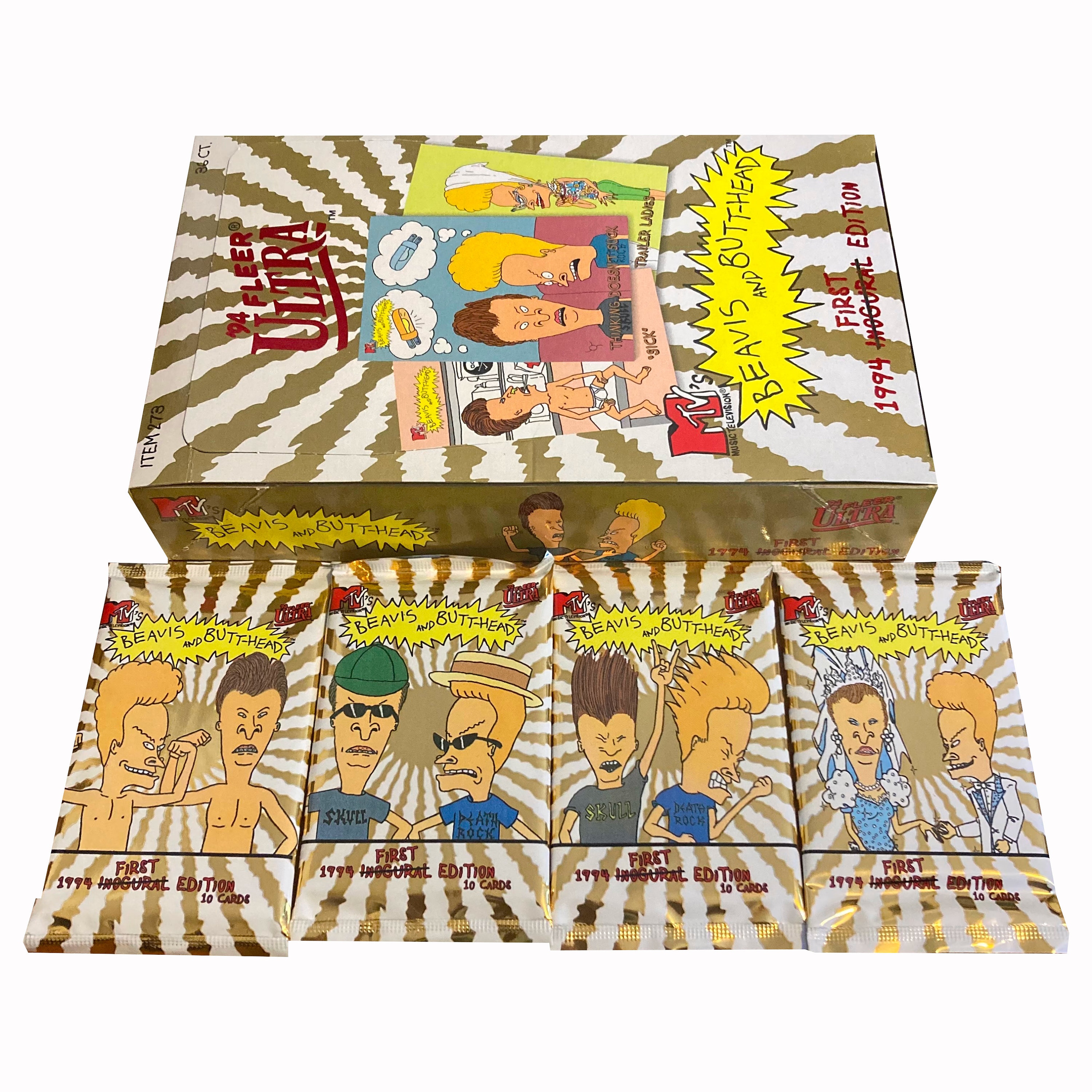 1 Pack of Beavis and Butt-head Vintage Trading Cards. You