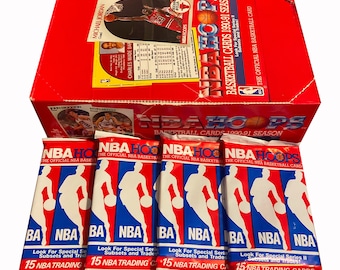 4 packs of 1990-1991 NBA Hoops Series II vintage basketball cards. 15 cards per pack. The official NBA Basketball Card. Jordan? Barkley?