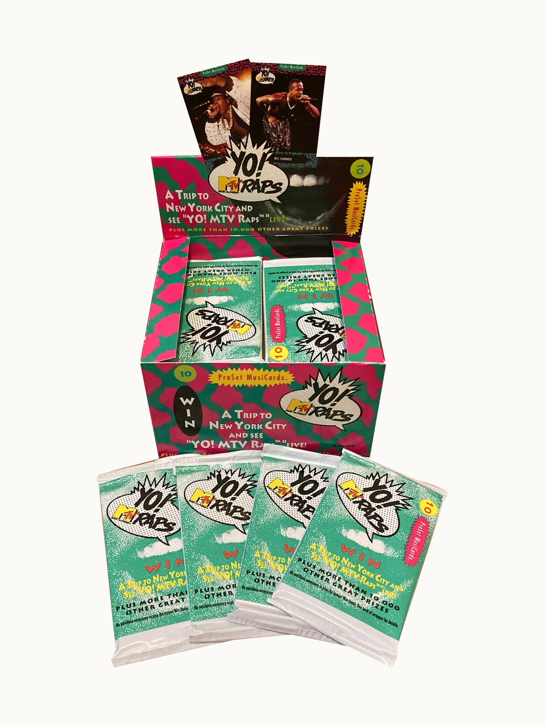 yo mtv raps cards graded 1991 Pro Set Yo MTV Raps NonSport #69 Run-D.M.C. Official Music Standard  Sized Trading Card at Amazon's Entertainment Collectibles Store main image 1