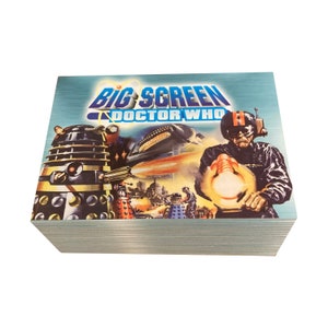 Big Screen Doctor Who complete set van 100 vintage ruilkaarten in uitstekende staat. Uitgebracht in 2003 door Strictly Ink. Britse import.