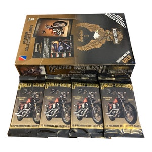 4 packs of Harley Davidson series 1 vintage trading cards. 10 cards per pack. Skybox 1995. Get on your bike and ride!