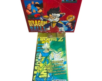 1 pack of Dragon Ball Z Chromium Archive Edition trading cards. 5 cards + 1 sticker per pack. Holochrome chase cards! Artbox 2000. DBZ