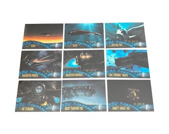 The Ships Of Farscape complete set of 9 limited edition (/2500) trading cards in excellent condition. Produced by Rittenhouse. Jim Henson.