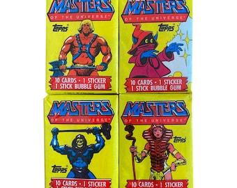 1 Masters Of the Universe vintage wax pack in excellent condition. You choose your wrapper style. He-Man Skeletor Orko Teela. Topps 1984.