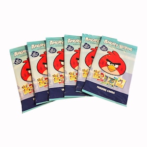 6 packs of Angry Birds trading cards. 7 cards per pack. Collect all 180! Produced by Rovio Entertainment.