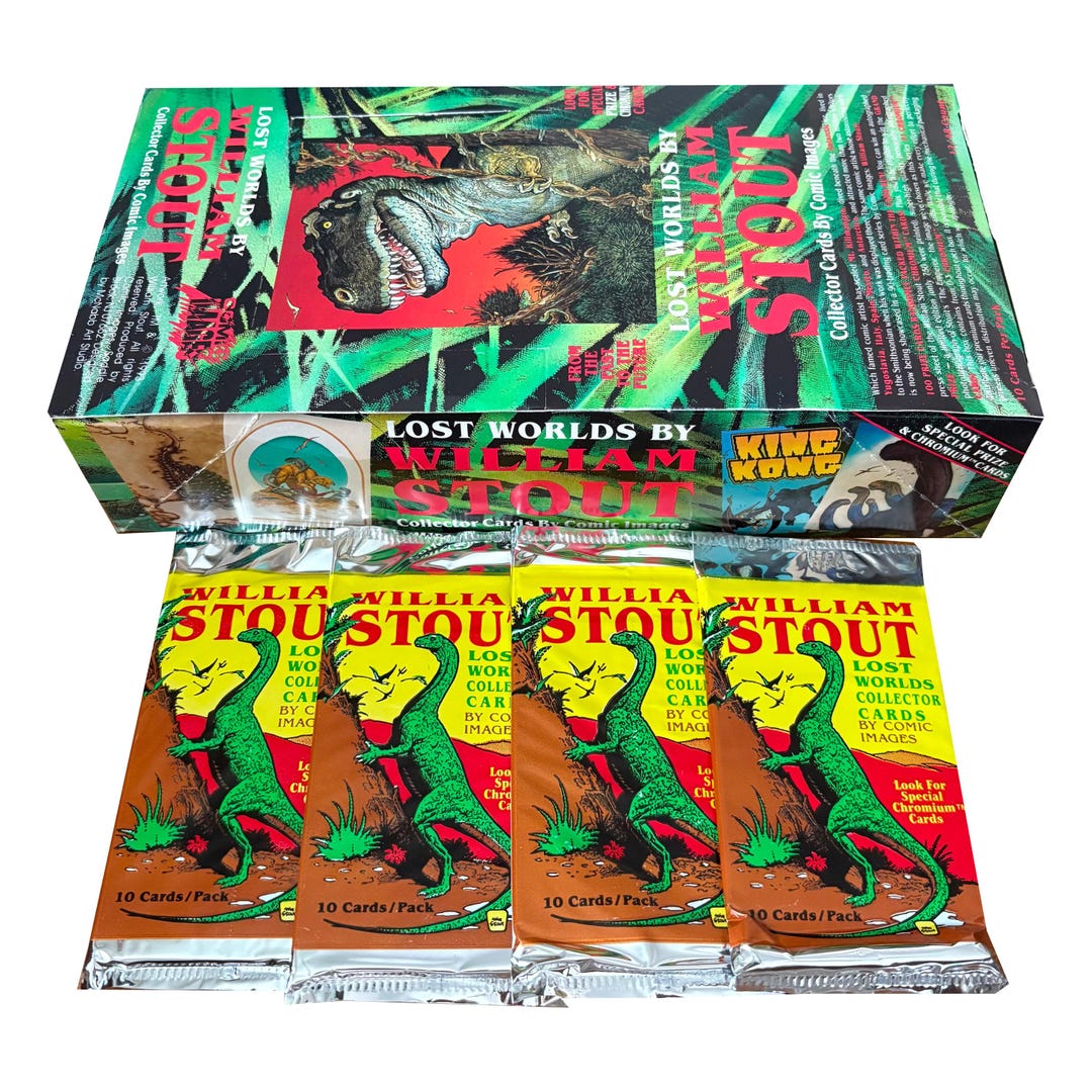 4 Packs of Lost Worlds by William Stout Vintage Trading Cards. 10
